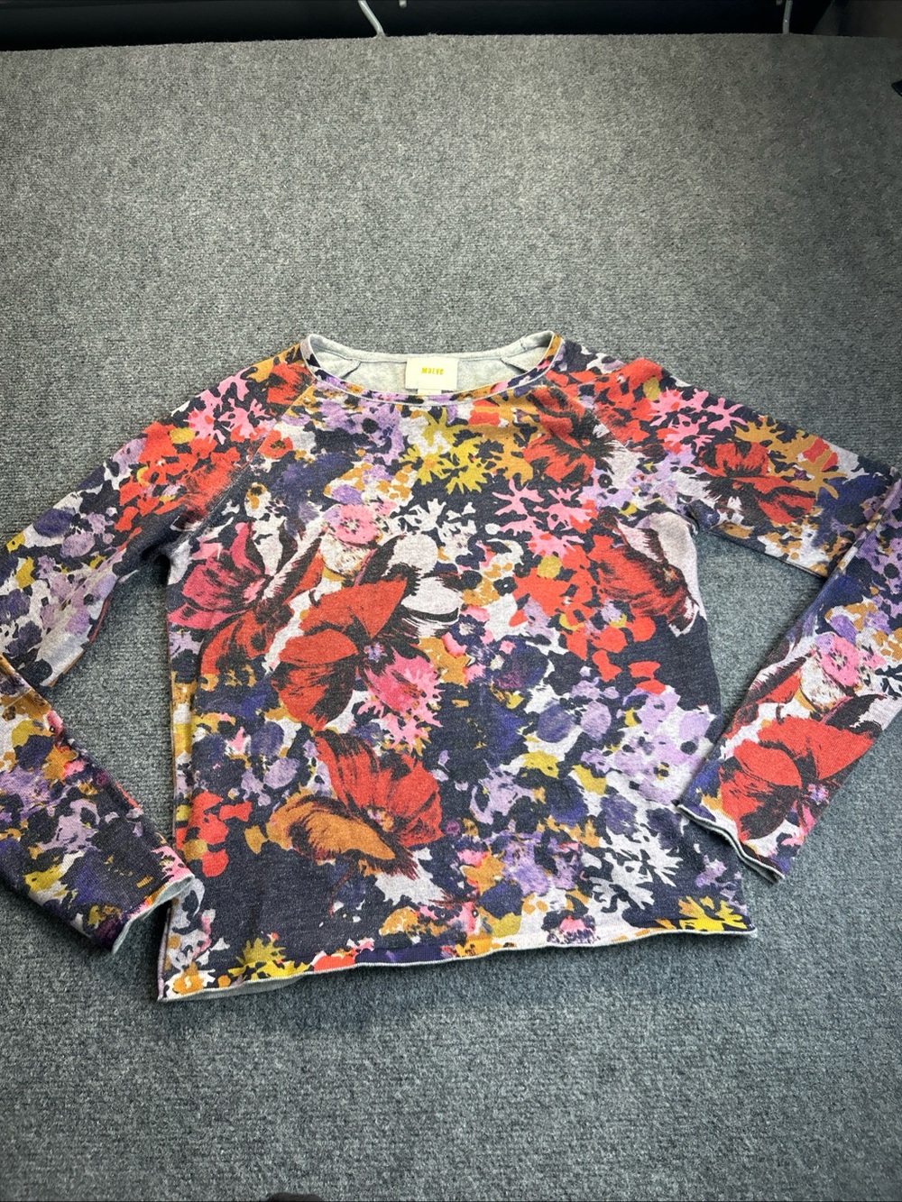 Maeve Anthropologie women’s long sleeve floral top size small